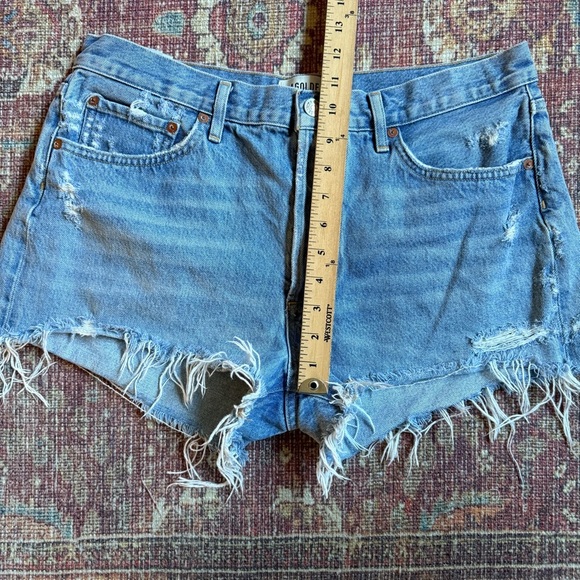Agolde Button Fly Size 30 Parker Distressed Denim Women Shorts - Picture 5 of 13